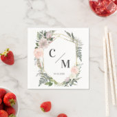 Monogram Floral Hochzeiten Serviette (Beispiel)