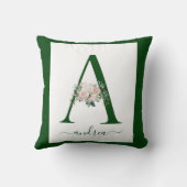 Monogram Floral Letter A Kissen (Rückseite)