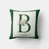 Monogram Floral Letter B Kissen (Rückseite)