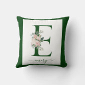 Monogram Floral Letter C Kissen (Rückseite)