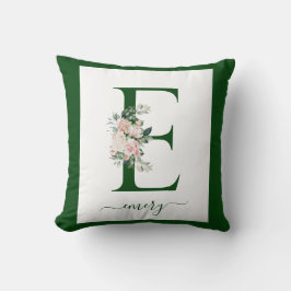 Monogram Floral Letter C Kissen