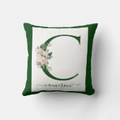 Monogram Floral Letter C Kissen (Rückseite)