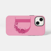 Monogram Floral Letter D iPhone Case Hülle (Rückseite (Horizontal))