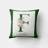 Monogram Floral Letter F Kissen (Rückseite)