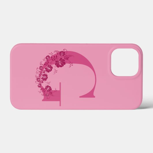 Monogram Floral Letter G iPhone Case (Rückseite (Horizontal))