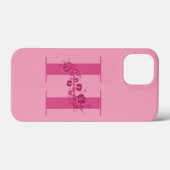 Monogram Floral Letter H iPhone Case (Rückseite (Horizontal))
