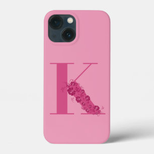 Monogram Floral Letter K iPhone Case