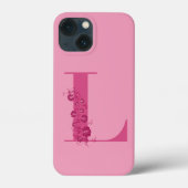 Monogram Floral Letter L iPhone Case (Rückseite)
