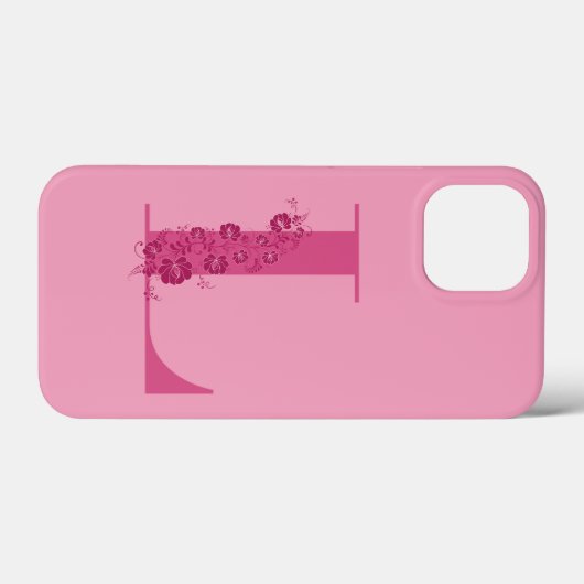 Monogram Floral Letter L iPhone Case (Rückseite (Horizontal))