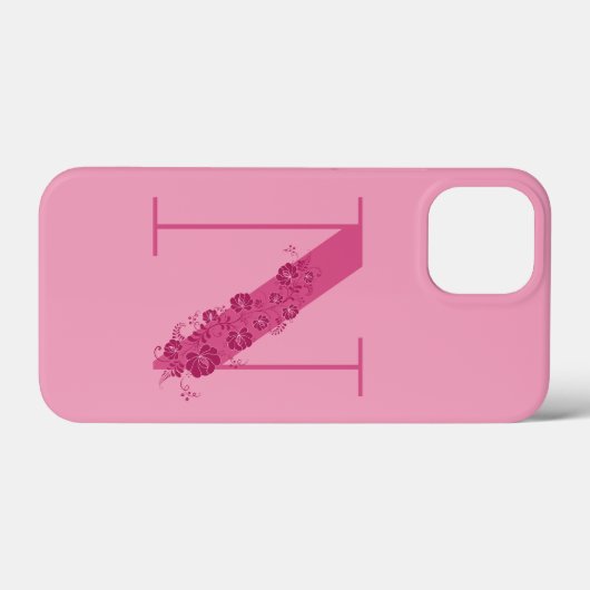 Monogram Floral Letter N iPhone Case (Rückseite (Horizontal))
