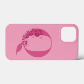 Monogram Floral Letter Q iPhone Case (Rückseite (Horizontal))