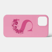 Monogram Floral Letter S iPhone Case (Rückseite (Horizontal))