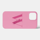 Monogram Floral Letter W iPhone Case (Rückseite (Horizontal))