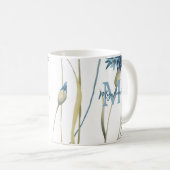 Monogram Floral Light Blue Kaffeetasse (VorderseiteRechts)