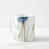 Monogram Floral Light Blue Kaffeetasse (Vorderseite Links)