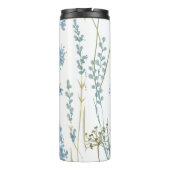 Monogram Floral Light Blue Thermosbecher (Rückseite)