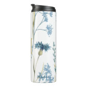 Monogram Floral Light Blue Thermosbecher (Nach rechts gedreht)