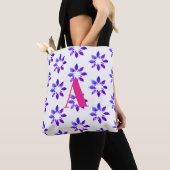 Monogram Floral Pattern Blau Tasche (Von Nahem)