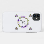 Monogram Floral Phone Case (Rückseite (Horizontal))