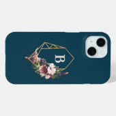 Monogram Floral Phone Case (Rückseite (Horizontal))