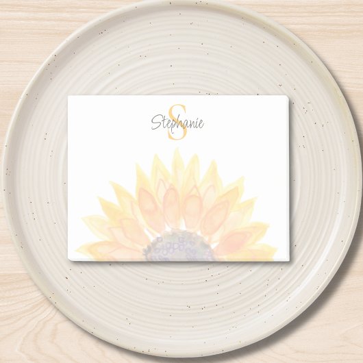 Monogram Floral Post-it Klebezettel