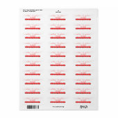 Monogram Floral Rose Elegantes Rücksendeadresse-Et (Vorne)