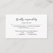 Monogram Floral Wedding RSVP Enclosure Card Begleitkarte (Vorderseite)
