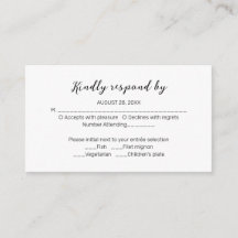 Monogram Floral Wedding RSVP Enclosure Card