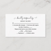 Monogram Floral Wedding RSVP Enclosure Card Begleitkarte (Vorderseite)