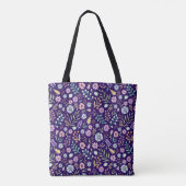 Monogram Floral Whimsical Boho Muster Toe Bag Tasche (Rückseite)