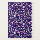 Monogram Floral Whimsical Boho Musterplaner Planer (Rückseite)