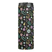 Monogram Floral Whimsical Boho Thermal Tumbler Thermosbecher (Rückseite)