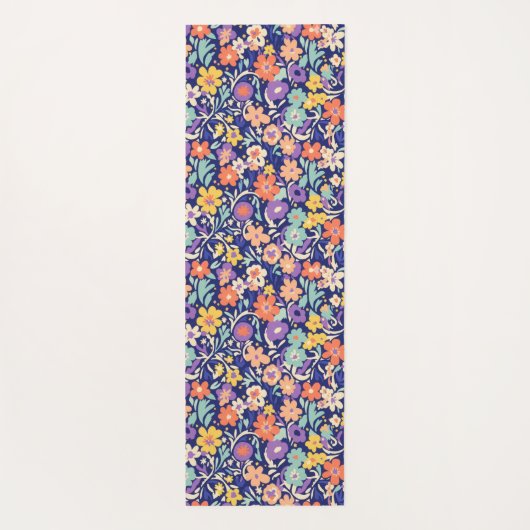Monogram Floral Yoga Mat - Custom Initial Mat Yogamatte (Rückseite)