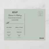 Monogram, florrosa, grünes UAWG Postkarte (Rückseite)