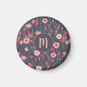 Monogram, florrosa magnet