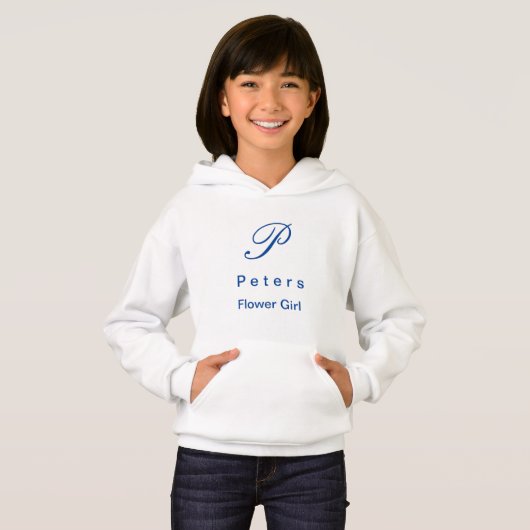 Monogram Flower Girl Youth Hoodie (Vorne ganz)