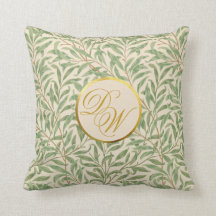 Monogram Foliage Morris Green Blätter Imitats Gold
