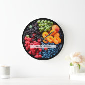 Monogram Food Theme Küchenmauer Große Wanduhr (Zuhause)