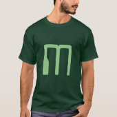 Monogram Forest Green Fügen Sie Ihren Namen zuerst T-Shirt (Vorderseite)