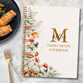 Monogram Forest Mushroom Floral Family Rezept Buch