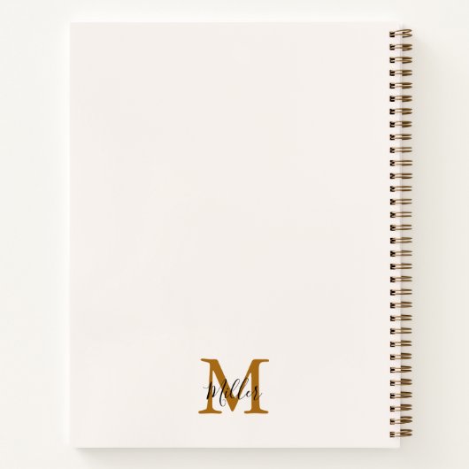 Monogram Forest Mushroom Floral Family Rezept Buch (Rückseite)