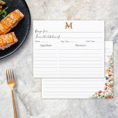 Monogram Forest Mushroom Floral Recicard