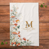 Monogram Forest Mushrooms Blume Floral botanisch Geschirrtuch