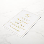 Monogram Formal Elegant Wedding Save the Date Folieneinladung (Gedreht)