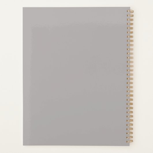 Monogram Foto 2022 - Modern Name Planer (Rückseite)