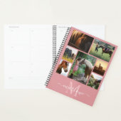 Monogram Foto Collage Blush Pink Name Planer (Anzeige)