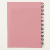 Monogram Foto Collage Blush Pink Name Planer (Rückseite)