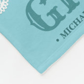 Monogram Foto Collage Happy Birthday Oma Fleecedecke (Ecke)