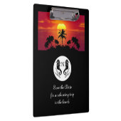 Monogram-Foto für das zweifarbige Seepferd-Silhoue Klemmbrett (Rechts)