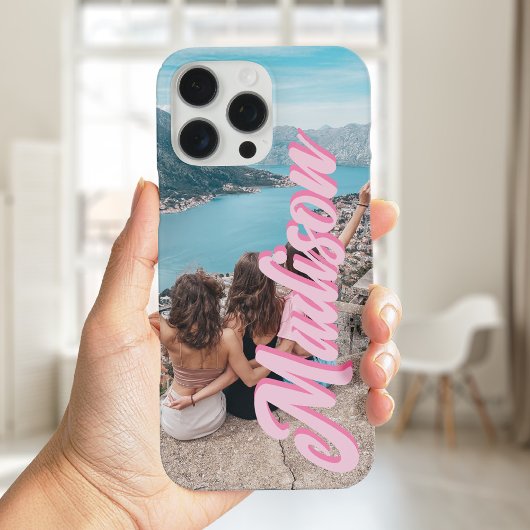 Monogram-Foto für moderne Skriptnamen Case-Mate iPhone Hülle